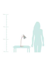 Schreibtischlampe Denver mit Zementfuß, Lampenschirm: Eisen, beschichtet, Stange: Eisen, verkupfert, Lampenfuß: Zement, Lampenschirm: HellgrauStange: KupferLampenfuß: Zement, Ø 20 x H 50 cm