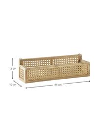 Wandregal Shelfi mit Wiener Geflecht, Rattan, Rattan, B 46 x H 13 cm