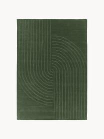 Tapis en laine tuftée main Mason, Vert foncé, larg. 80 x long. 150 cm (taille XS)