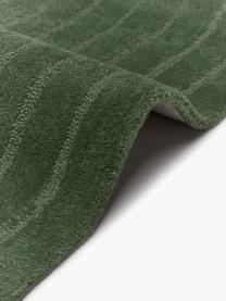 Tapis en laine tuftée main Mason, Vert foncé, larg. 80 x long. 150 cm (taille XS)