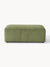 XL-Hocker Melva aus Cord, B 116 x T 72 cm, Bezug: Cord (92 % Polyester, 8 %, Gestell: Massives Kiefern- und Fic, Cord Olivgrün, B 116 x T 72 cm