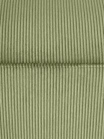 XL manšestrová podnožka Melva, Olivově zelená, Š 116 cm, H 72 cm