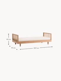 Cama infantil de madera de roble Pure, 90 x 200 cm, Madera de roble, Madera de roble, An 90 x L 200 cm