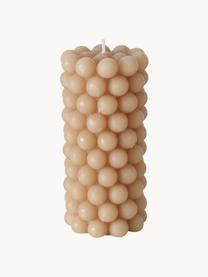 Komplet świec pieńkowych Pearls, 3 elem., W 14 cm, Wosk, Złamana biel, czarny, beżowy, Ø 7 x 14 cm