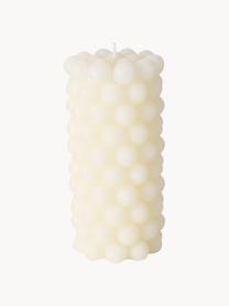 Stompkaarsen Pearls, 3-delig, H 14 cm, Was, Gebroken wit, zwart, beige, Ø 7 x H 14 cm