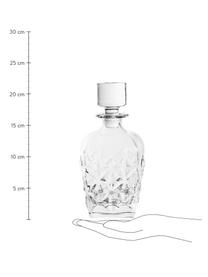 Decantador de cristal con relieve Fine, 860 ml, Cristal, Transparente, Al 22 cm, 860 ml