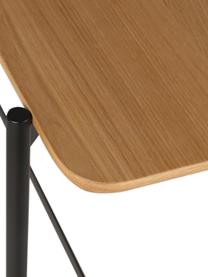 Konzolový stolík z dreva a kovu Easy, Čierna, hnedá