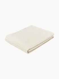 Wafelpiqué bedsprei Panal, 100% katoen, Crèmewit, B 180 x L 260 cm (voor bedden tot 140 x 200)