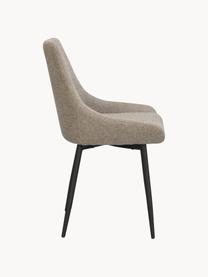Krzesło tapicerowane Sierra, 2 szt., Tapicerka: 100% poliester, Nogi: metal malowany proszkowo, Szara tkanina, S 49 x G 55 cm