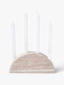 Marmor-Kerzenhalter Como, Marmor, Beige, marmoriert, B 28 x H 12 cm