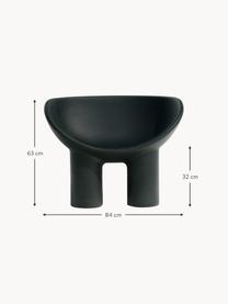 Sillón de plástico Roly Poly, Plástico, Negro, An 84 x F 57 cm