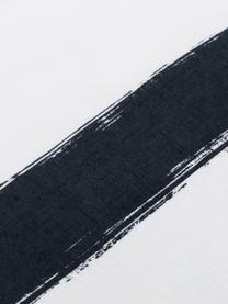 Dubbelzijdig dekbedovertrek Stripes, Katoen, Bovenzijde: wit, zwart. Onderzijde: wit, 140 x 200 cm + 1 kussenhoes 60 x 70 cm