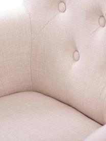Sillón tapizado Lino, Patas: madera, Tapizado: lino, Blanco crudo, beige grisaceo, An 59 x Al 85 cm
