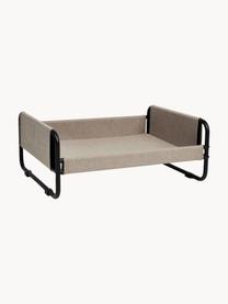 Dierenbed Milo, B 72 cm, Bekleding: 100% polyester, Frame: gecoat metaal, Greige, zwart, B 72 x D 58 cm