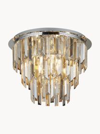 Lampada da soffitto di design Clarissa, Paralume: vetro, Struttura: acciaio rivestito, Argentato e dorato, Ø 45 x Alt. 34 cm