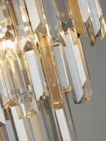 Plafón de diseño Clarissa, Pantalla: vidrio, Estructura: acero recubierto, Plateado y dorado, Ø 45 x Al 34 cm