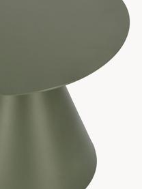 Mesa de centro redonda para exterior Aloha, Aluminio con pintura en polvo, Verde oliva, Ø 50 cm