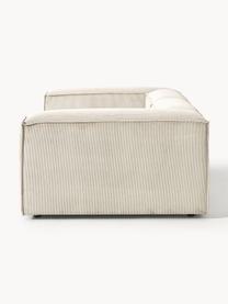 Modulares Sofa Lennon (3-Sitzer) aus Cord, Bezug: Cord (92 % Polyester, 8 %, Gestell: Massives Kiefernholz, Spe, Füße: Kunststoff Dieses Produkt, Cord Hellbeige, B 238 x T 119 cm