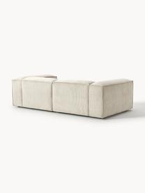 Modulares Sofa Lennon (3-Sitzer) aus Cord, Bezug: Cord (92 % Polyester, 8 %, Gestell: Massives Kiefernholz, Spe, Füße: Kunststoff Dieses Produkt, Cord Hellbeige, B 238 x T 119 cm