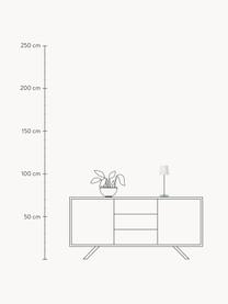 Dimbare tafellamp Fausta met USB-aansluiting, Lampenkap: kunststof, Lampvoet: gecoat metaal, Saliegroen, wit, Ø 13 x H 37 cm