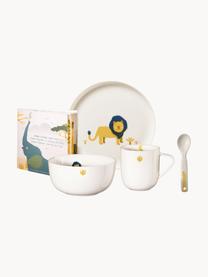 Servizio da tavola Leo Löwe 5 pezzi, Fine Bone China (porcellana), Bianco, giallo sole, blu scuro, Set in varie misure