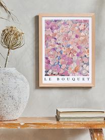 Impression numérique encadrée Le Bouquet, Bois clair, multicolore, larg. 33 x haut. 43 cm