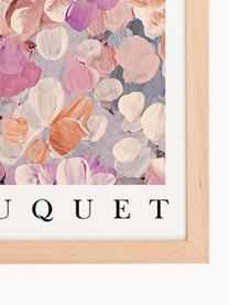 Gerahmter Digitaldruck Le Bouquet, Rahmen: Buchenholz, Bild: Digitaldruck auf Papier, , Front: Acrylglas Dieses Produkt , Helles Holz, Bunt, B 33 x H 43 cm