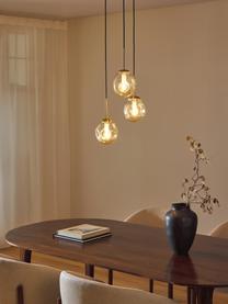Cluster hanglamp Amora van glas, Goudkleurig, messingkleurig, Ø 15 x H 16 cm