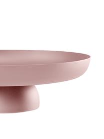 Vassoio rotondo decorativo rosa cipria Dagna, Metallo verniciato a polvere, Marrone castagna, Ø 27 x Alt. 10 cm