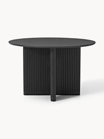 Table ronde en chêne Jolka, Ø 120 cm, Chêne noir laqué, Ø 120 cm