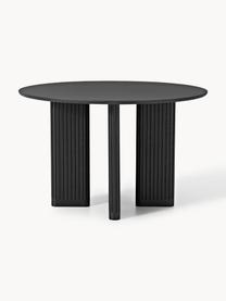 Table ronde en chêne Jolka, Ø 120 cm, Chêne noir laqué, Ø 120 cm