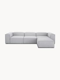 Sofá rinconera modular con reposapiés Lennon (4 plazas), Tapizado: 100% poliéster Alta resis, Estructura: madera contrachapada de p, Patas: plástico Este producto es, Tejido gris, An 326 x F 207 cm