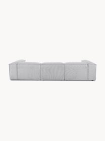 Canapé d'angle modulable 4 places avec pouf Lennon, Tissu gris, larg. 327 x prof. 207 cm