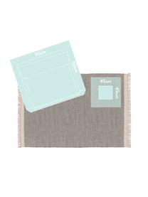Ručne tkaný vlnený koberec so strapcami Kim, Sivá, krémová