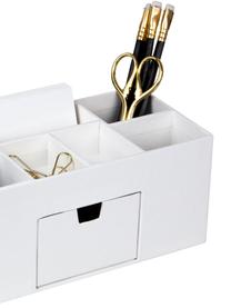 Büro-Organizer Vendela, Fester, laminierter Karton, Weiß, 24 x 11 cm