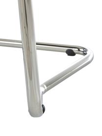 Sedia cantilever in velluto a coste Kink, Rivestimento: velluto a coste (88% nylo, Struttura: metallo, cromato, Velluto a coste verde, cromato, Larg. 48 x Prof. 48 cm