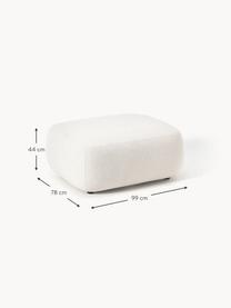 Reposapiés puf Sofia, Tapizado: 100% polipropileno Alta r, Estructura: madera de abeto con certi, Patas: plástico El material util, Tejido blanco crema, An 99 x F 78 cm
