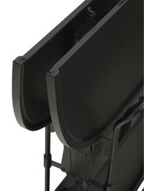 Składany wózek barowy z metalu Gastone, Stelaż: metal lakierowany, Czarny, S 68 x W 70 cm