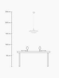 Hanglamp Epsilion, Lampenkap: gecoat metaal, Wit, Ø 45 x H 21 cm