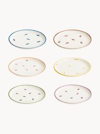 Súprava ručne vyrobených tanierov na raňajky Desserti, 6 dielov, Keramika, Viac farieb, lomená biela, Ø 23 cm