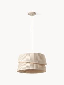 Suspension avec abat-jour asymétrique Nyla, Beige, Ø 45 x haut. 45 cm