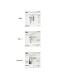 Modulárna šatníková skriňa s otočnými dverami Leon, šírka 200 cm, niekoľko variantov, Biela, Premium Interior, Š 200 x V 200 cm