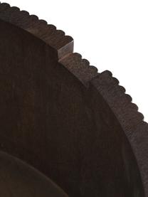 Runder Holz-Couchtisch Nele mit Stauraum, Mitteldichte Holzfaserplatte (MDF) mit Eschenholzfurnier, Dunkelbraun, Ø 70 cm
