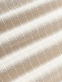 Funda nórdica de franela Noelle, Beige claro, blanco, Cama 90 cm (155 x 220 cm)