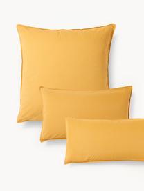 Funda de almohada de percal lavado Debbie, Amarillo mostaza, An 45 x L 110 cm