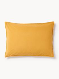 Funda de almohada de percal lavado Debbie, Amarillo mostaza, An 45 x L 110 cm