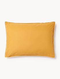 Funda de almohada de percal lavado Debbie, Amarillo mostaza, An 45 x L 110 cm