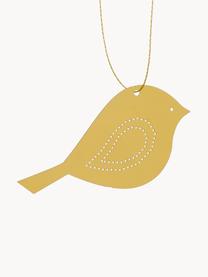 Ozdoby na vánoční stromeček Winter Bird, 4 ks, Nerezová ocel potažená mosazí, Zlatá, Š 8 cm, V 5 cm