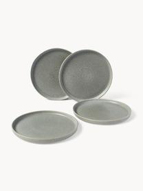 Servizio di piatti fatto a mano con smalto reattivo Pam, 4 persone (12 pz), Gres, Grigio chiaro, 4 persone (12 pz)