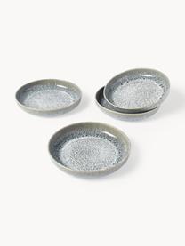 Sada ručně vyrobeného nádobí s reaktivní glazurou Pam, pro 4 osoby (12 dílů), Kamenina, Světle šedá, Pro 4 osoby (12 dílů)